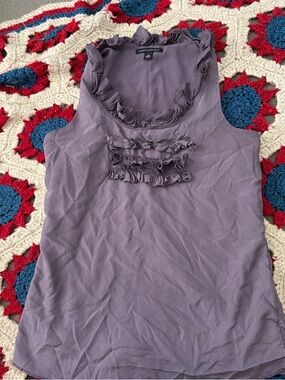 Banana Republic Lavender Ruffle-Front Sleeveless Camisole